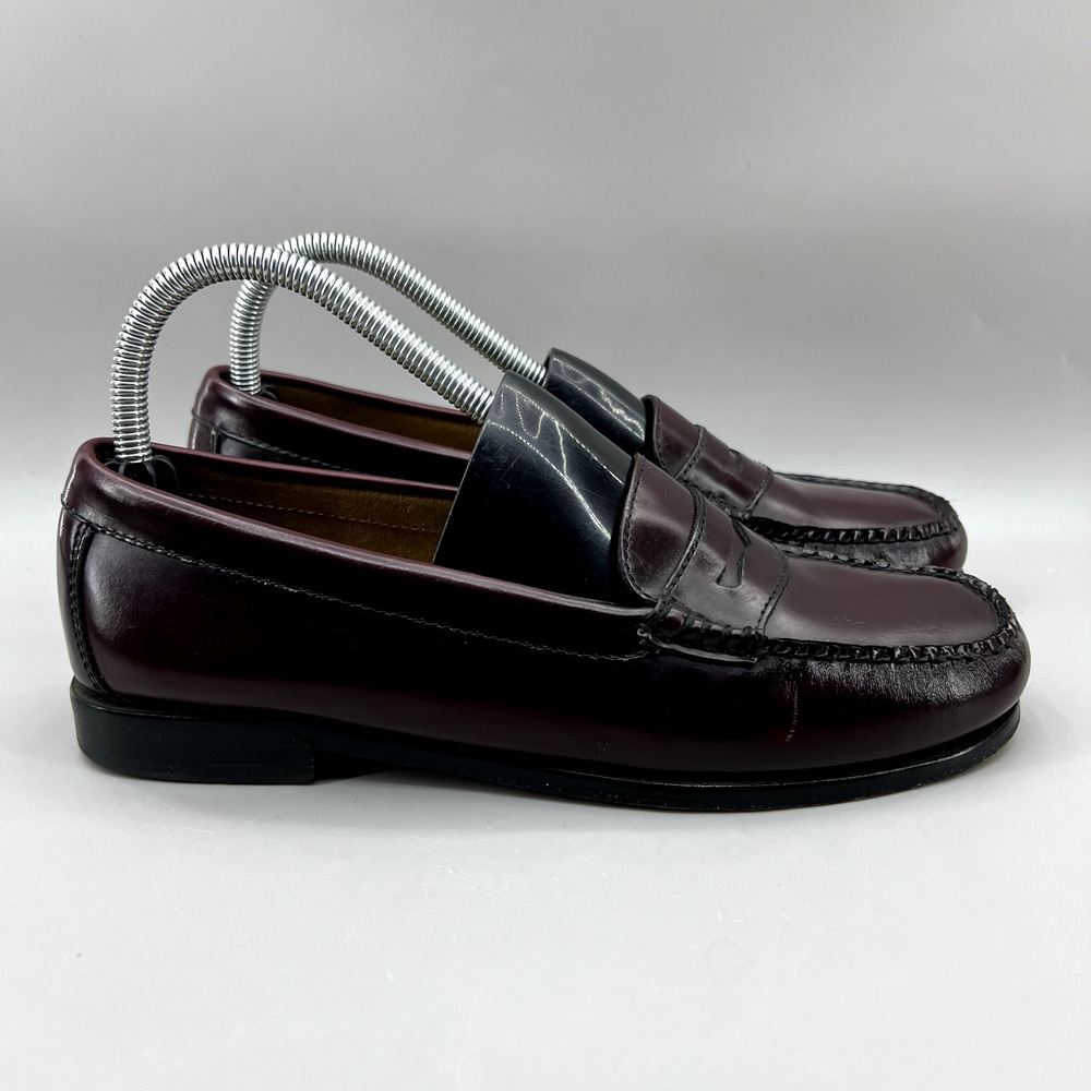 GH Bass Weejuns Penny Loafers Women's Size 7.5 M Burgundy Leather Slip-On Shoes